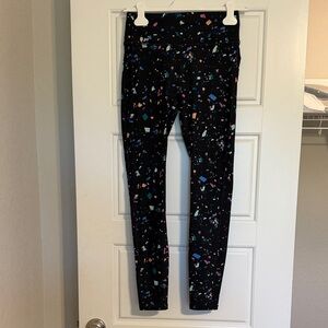 Fabletics Leggings with Multicolor Confetti Pattern